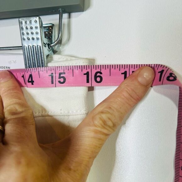 LOFT Modern Skinny White Ankle Crop Jeans Raw Hem NWT - Picture 6 of 13